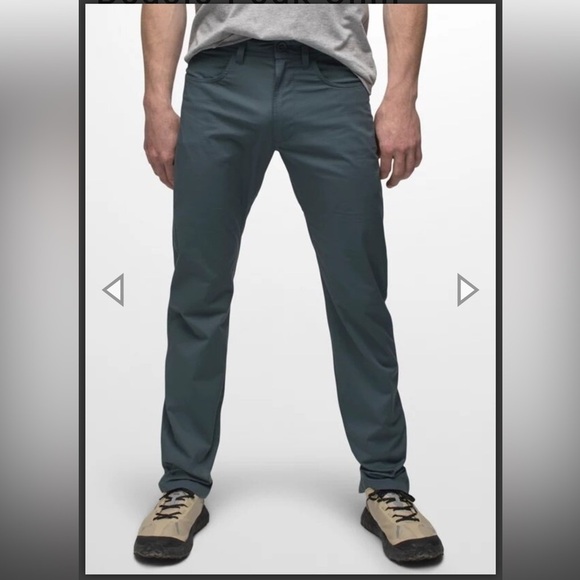Prana NWT Double Peak Slim Pant Men’s 38x30 Slim Fit Grey Blue - Picture 1 of 16